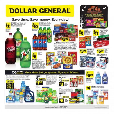 Dollar General (NC, SC) Weekly Ad Flyer October 4 to October 10