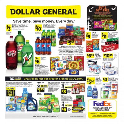 Dollar General (TN, TX) Weekly Ad Flyer October 4 to October 10