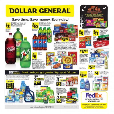 Dollar General (CA) Weekly Ad Flyer October 4 to October 10