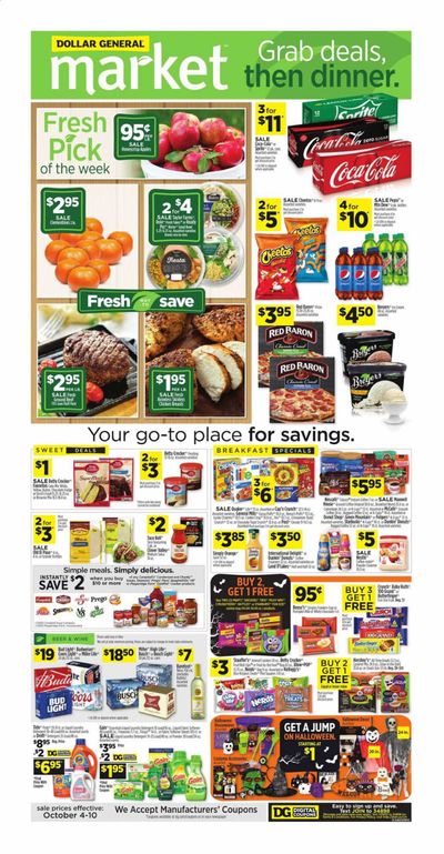 Dollar General (OH) Weekly Ad Flyer October 4 to October 10
