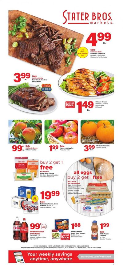 Stater Bros. Weekly Ad Flyer October 7 to October 13