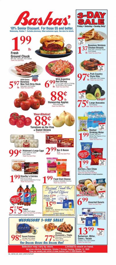 Bashas' (AZ) Weekly Ad Flyer October 7 to October 13