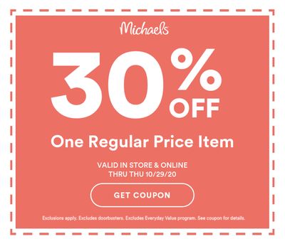 30% OFF Coupon Until October 29th 2020