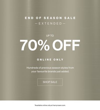 Online Sale Extended – Up to 70% Off!