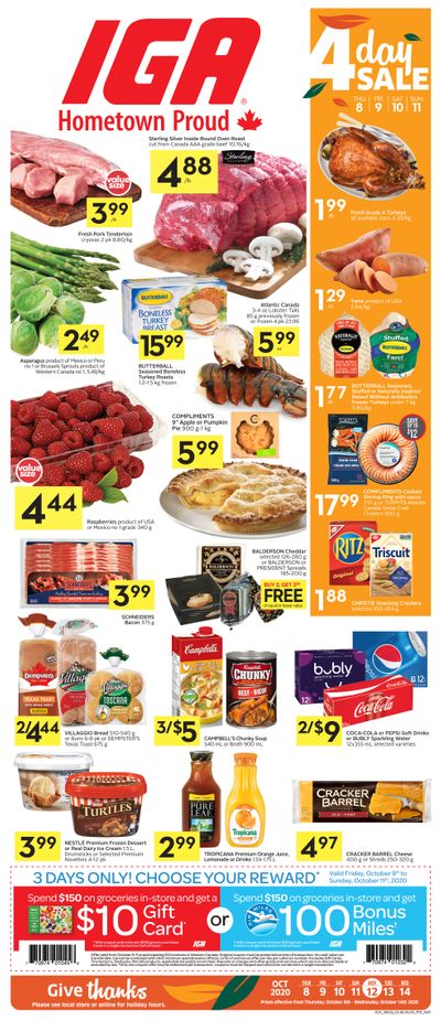IGA (West) Flyer October 8 to 14