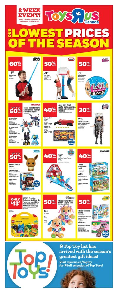 Toys R Us Flyer October 8 to 21