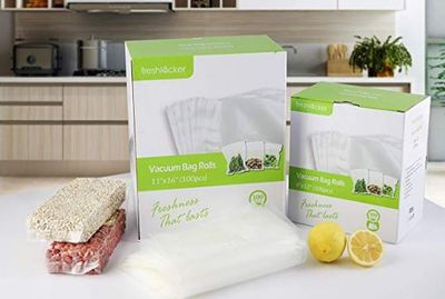 Freshlocker Commercial Grade BPA Free Vacuum Seal Bags, 100pcs 8 "x12" For $19.99 At Amazon Canada