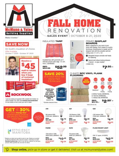 McMunn & Yates Building Supplies Flyer October 8 to 21