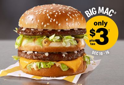 McDonald’s Canada Deals: Enjoy a Big Mac for Only $3!