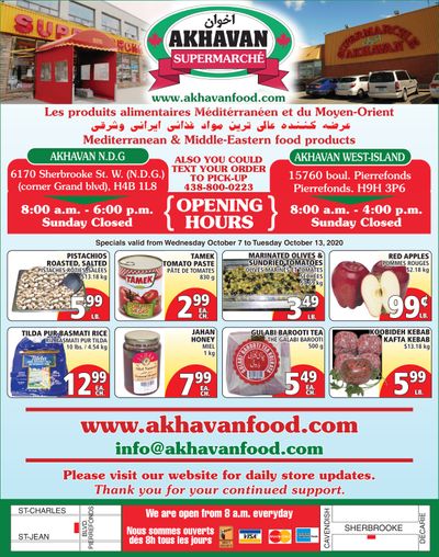Akhavan Supermarche Flyer October 7 to 13