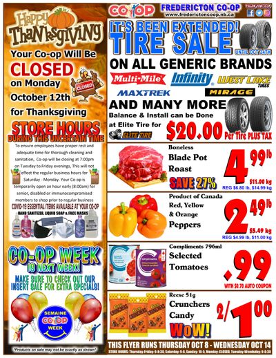 Fredericton Co-op Flyer October 8 to 14