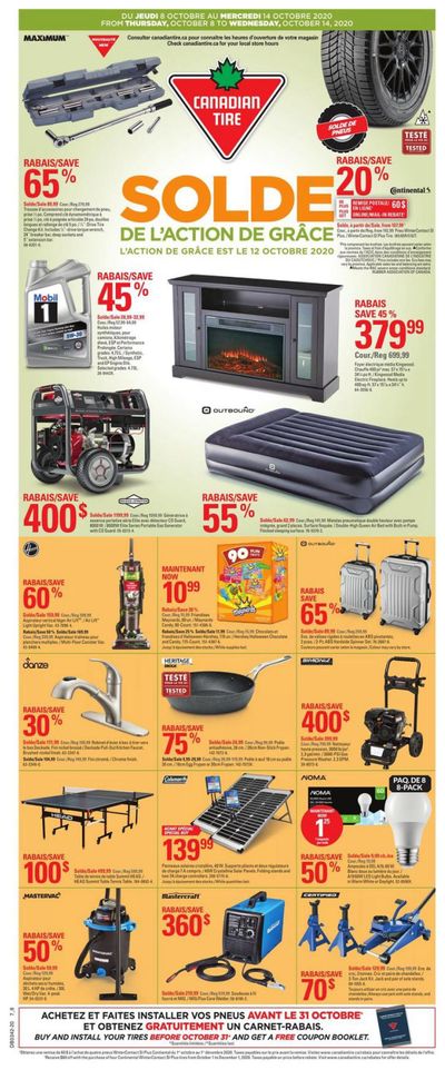 Canadian Tire (QC) Flyer October 8 to 14