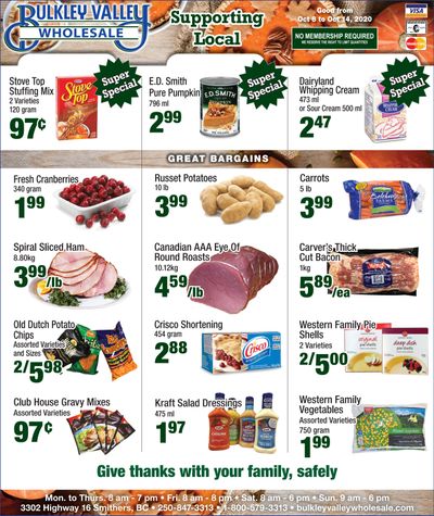 Bulkley Valley Wholesale Flyer October 8 to 14