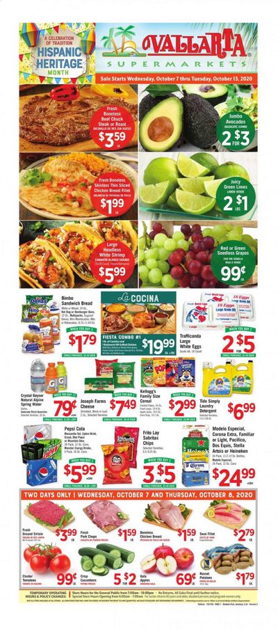 Vallarta Weekly Ad Flyer October 7 to October 13