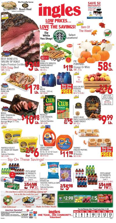 Ingles Weekly Ad Flyer October 7 to October 13