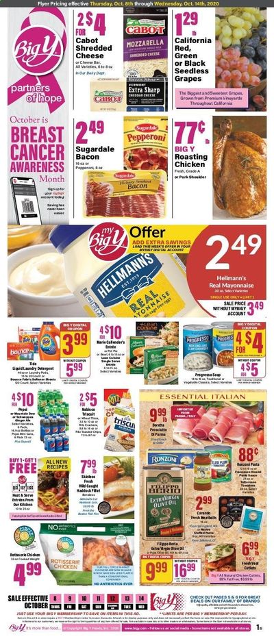 Big Y (MA) Weekly Ad Flyer October 8 to October 14