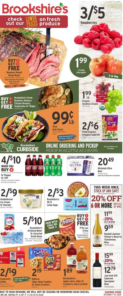 Brookshires Weekly Ad Flyer October 7 to October 13
