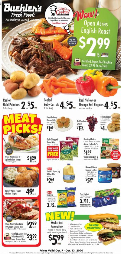 Buehler's Weekly Ad Flyer October 7 to October 13