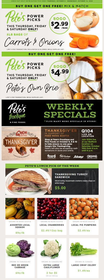 Pete's Fine Foods Flyer October 8 to 14