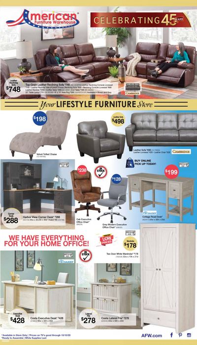 American Furniture Warehouse (CO) Weekly Ad Flyer October 4 to October 10