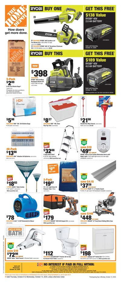 Home Depot (BC) Flyer October 8 to 14