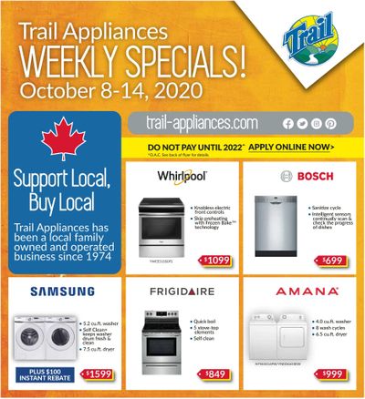 Trail Appliances (AB & SK) Flyer October 8 to 14