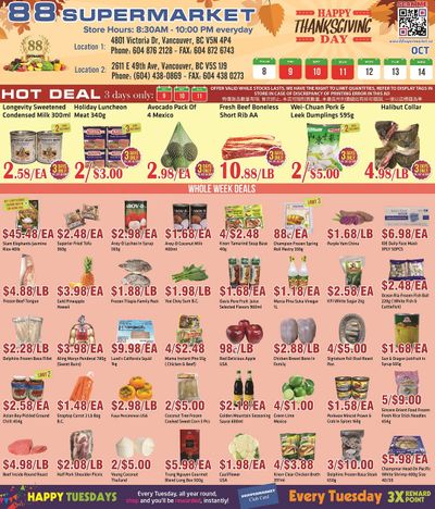 88 Supermarket Flyer October 8 to 14