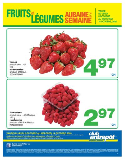 Wholesale Club (QC) Produce Deal of the Week Flyer October 8 to 14