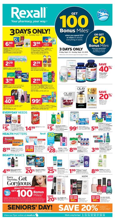 Rexall (West) Flyer September 13 to 19