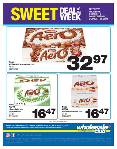 Wholesale Club Sweet Deal of the Week Flyer October 8 to 14