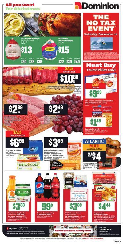 Dominion Flyer December 12 to 18