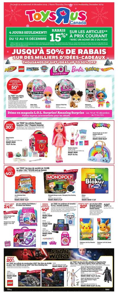 Toys R Us (QC) Flyer December 12 to 18