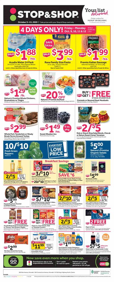 Stop & Shop (NY) Weekly Ad Flyer October 9 to October 15