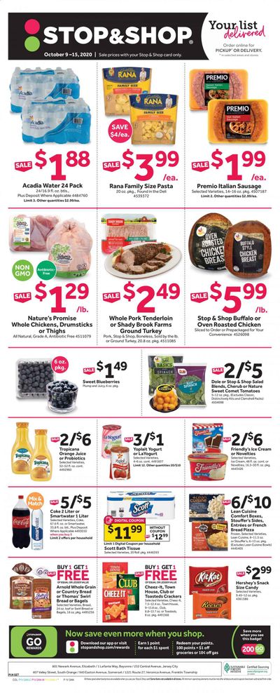 Stop & Shop (NJ) Weekly Ad Flyer October 9 to October 15