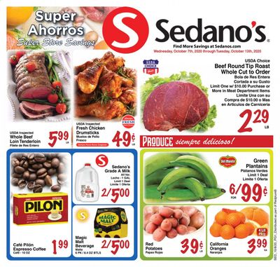 Sedano's Weekly Ad Flyer October 7 to October 13
