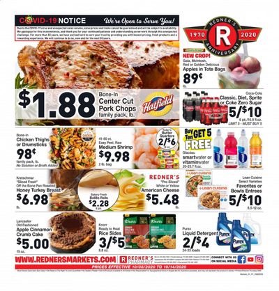 Redner's Markets Weekly Ad Flyer October 8 to October 14