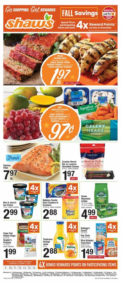 Shaw’s Weekly Ad Flyer October 9 to October 15