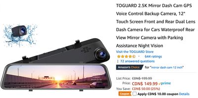Amazon Canada Deals: Save 30% on Mirror Dash Cam + 40% on Oral-B Electric Toothbrush + More Offers
