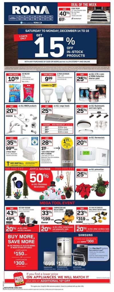 Rona (West) Flyer December 12 to 18