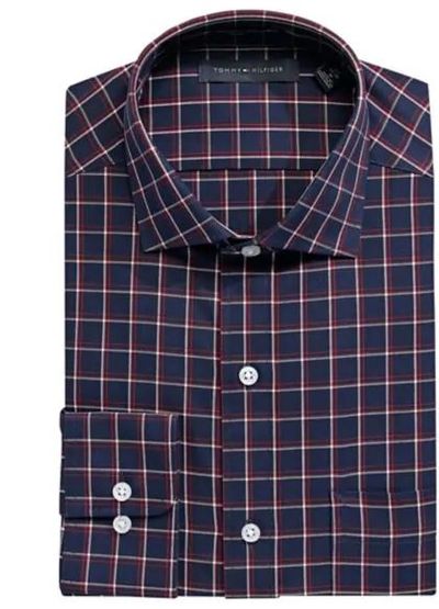 Tommy Hilfiger Regular Fit Check Cotton Dress Shirt For $19.99 At Hudson's Bay Canada