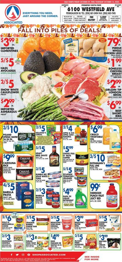 Associated Supermarkets Weekly Ad Flyer October 9 to October 15
