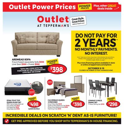 Outlet at Tepperman's Flyer October 9 to 15