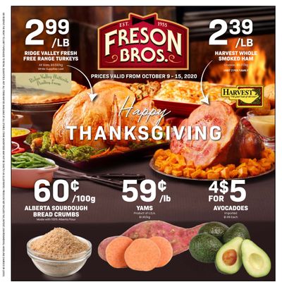 Freson Bros. Flyer October 9 to 15