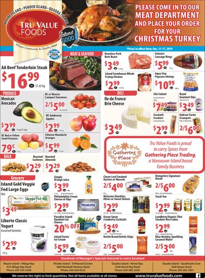 Tru Value Foods Flyer December 11 to 17