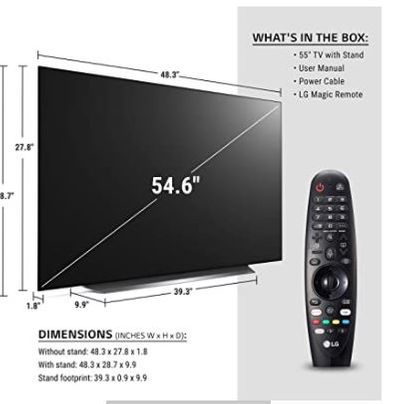 LG 55" 4K UHD Smart OLED TV (OLED55CXPUA) For $1,999.99 At Amazon Canada