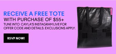 FREE tote with purchase of $55+