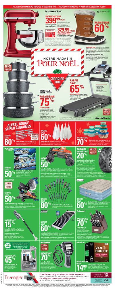Canadian Tire (QC) Flyer December 12 to 18 Canadian Tire (QC) Flyer December 12 to 18