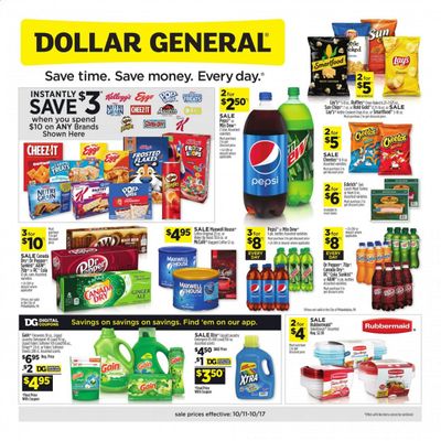 Dollar General (GA, IA, LA, MI, MN, NM, NY, OH, OK) Weekly Ad Flyer October 11 to October 17