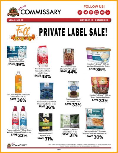 Commissary Weekly Ad Flyer October 12 to October 25