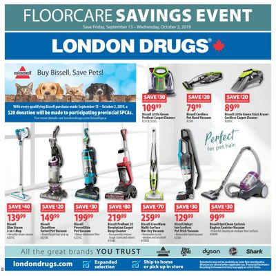 LOndon Drugs Floorcare Savings Event Flyer September 13 to October 2